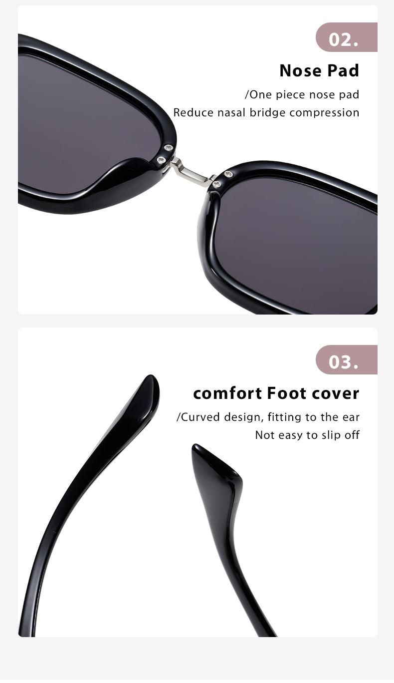 Fabufabu Oversized Square Sunglasses for Women Big Large Wide Fashion 100% UV Protection - starcopia design store