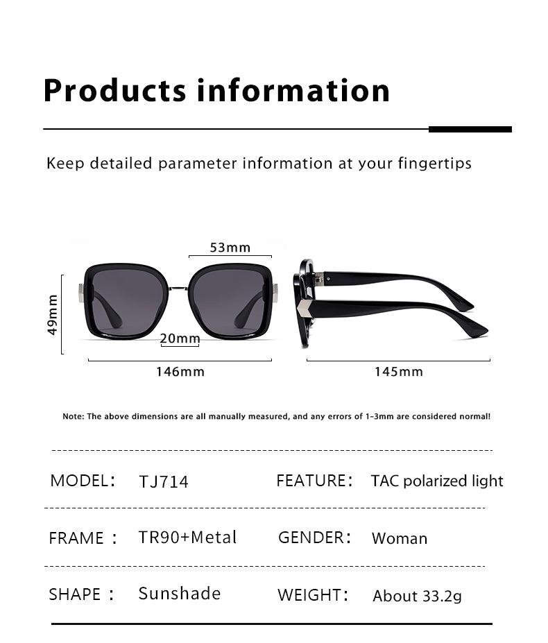 Fabufabu Oversized Square Sunglasses for Women Big Large Wide Fashion 100% UV Protection - starcopia design store