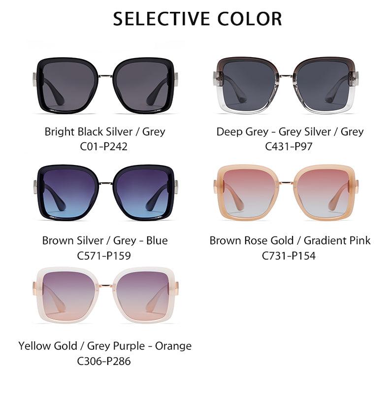 Fabufabu Oversized Square Sunglasses for Women Big Large Wide Fashion 100% UV Protection - starcopia design store
