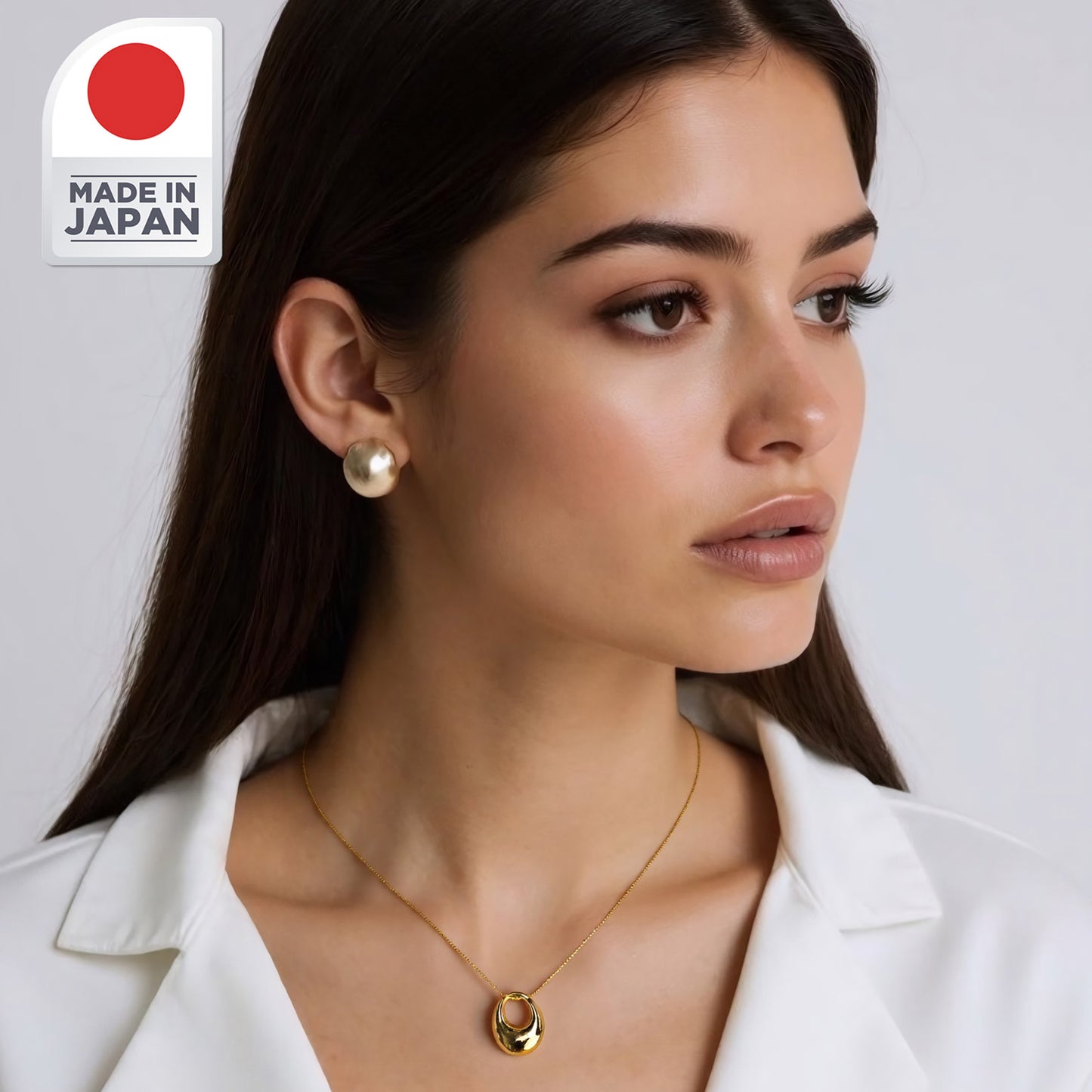 Fabufabu Mini Hoop Ring Pendant Necklace Made in Japan - starcopia design store