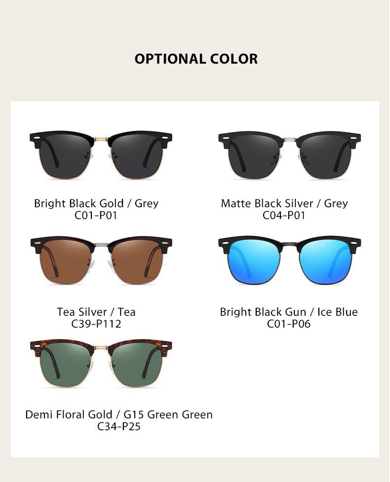 Fabufabu Folding Semi Rimless Polarized Sunglasses for Men and Women - starcopia design store