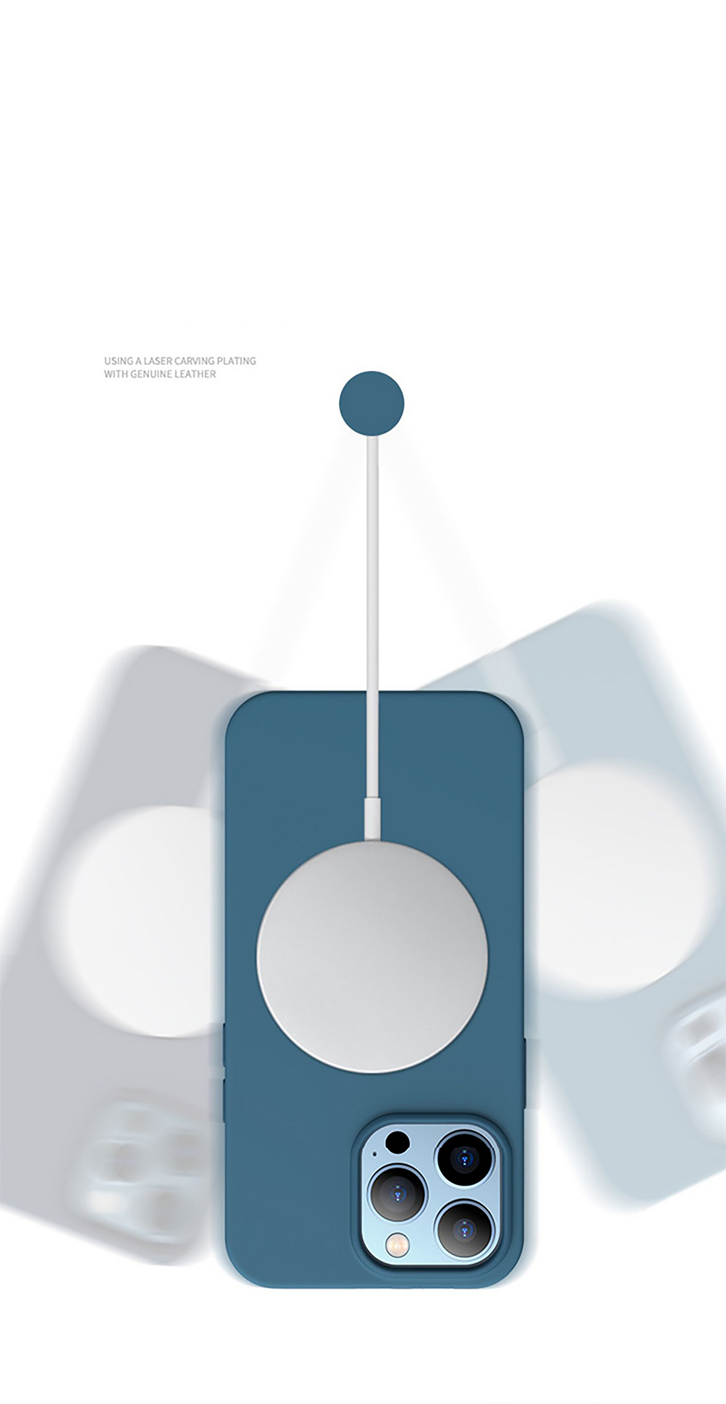 2pcs bundle blue & orange iPhone case for IPHONE 13PROMAX compatible MagSafe