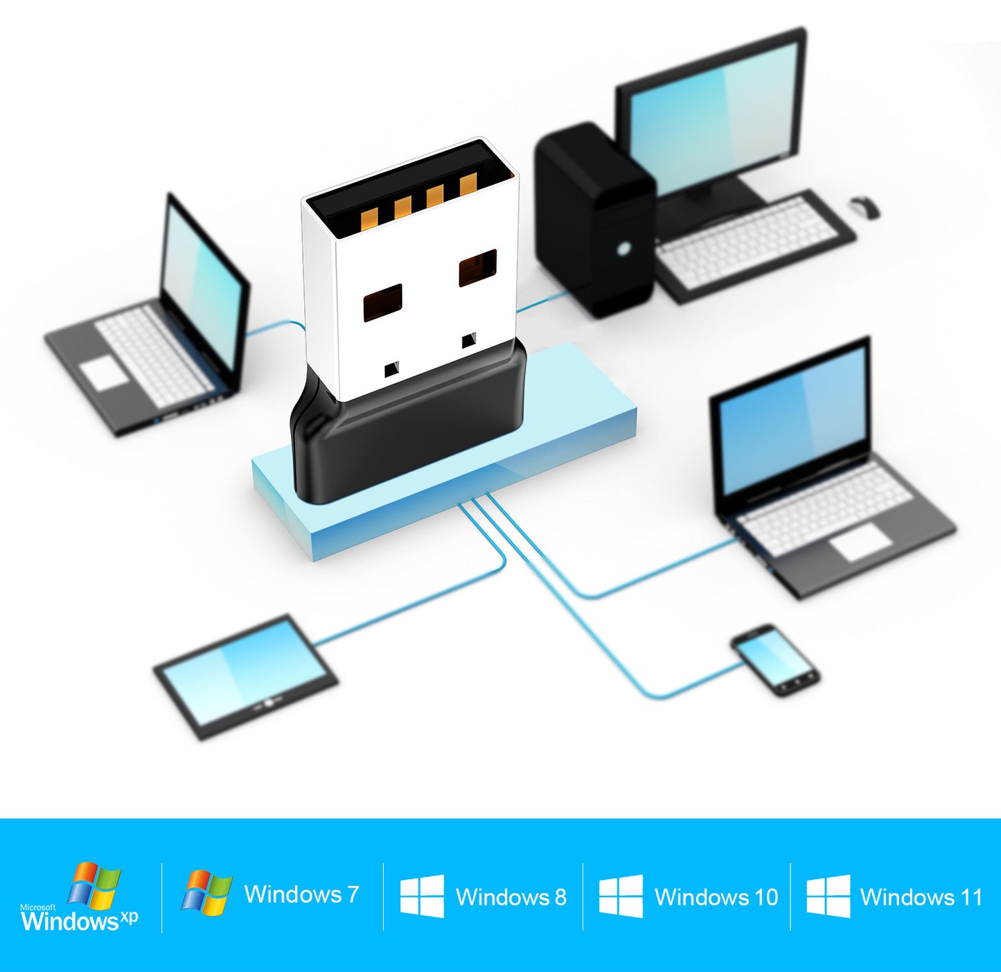 USB藍牙5.4音訊接收器轉接器