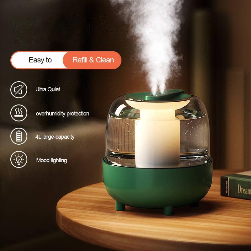 4L Humidifiers for Bedroom Large Room, 2 in 1 Humidifier and Aroma Diffuser, Ultra Quiet Timer, Dual 360° Rotation Nozzles, Cool Mist Humidifier Auto Shut-Off - starcopia design store
