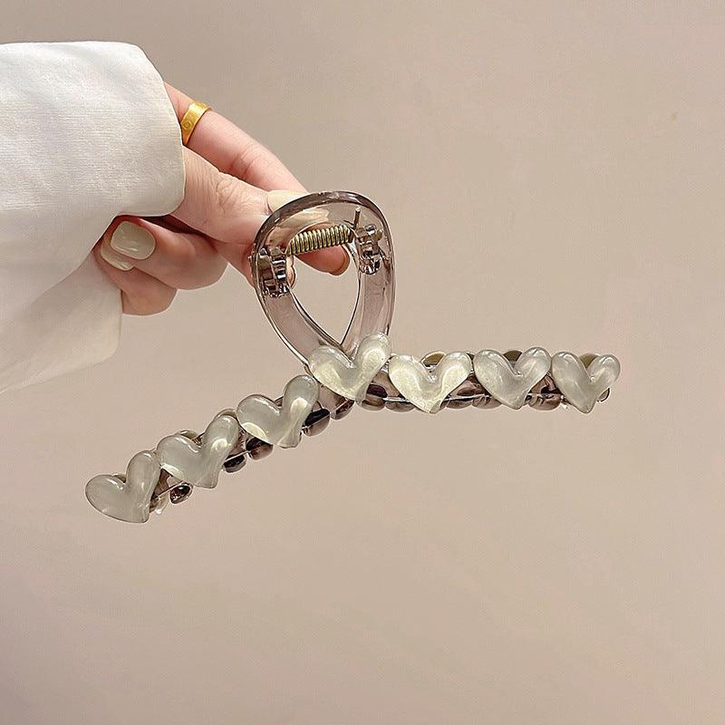 Fabufabu Korean style Large Heart Shape Big Hair Claw Clips Hair Clips - starcopia design store