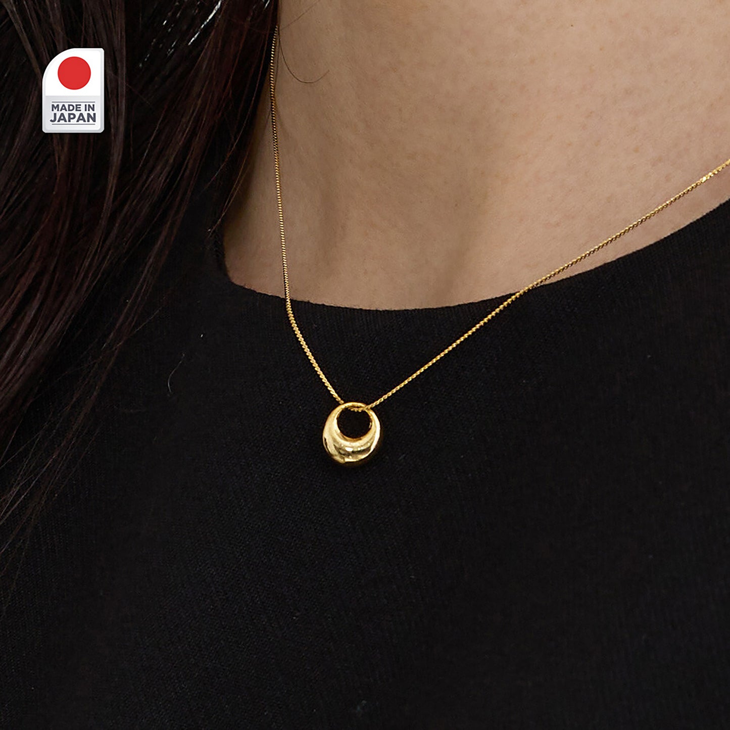 Fabufabu Mini Hoop Ring Pendant Necklace Made in Japan - starcopia design store