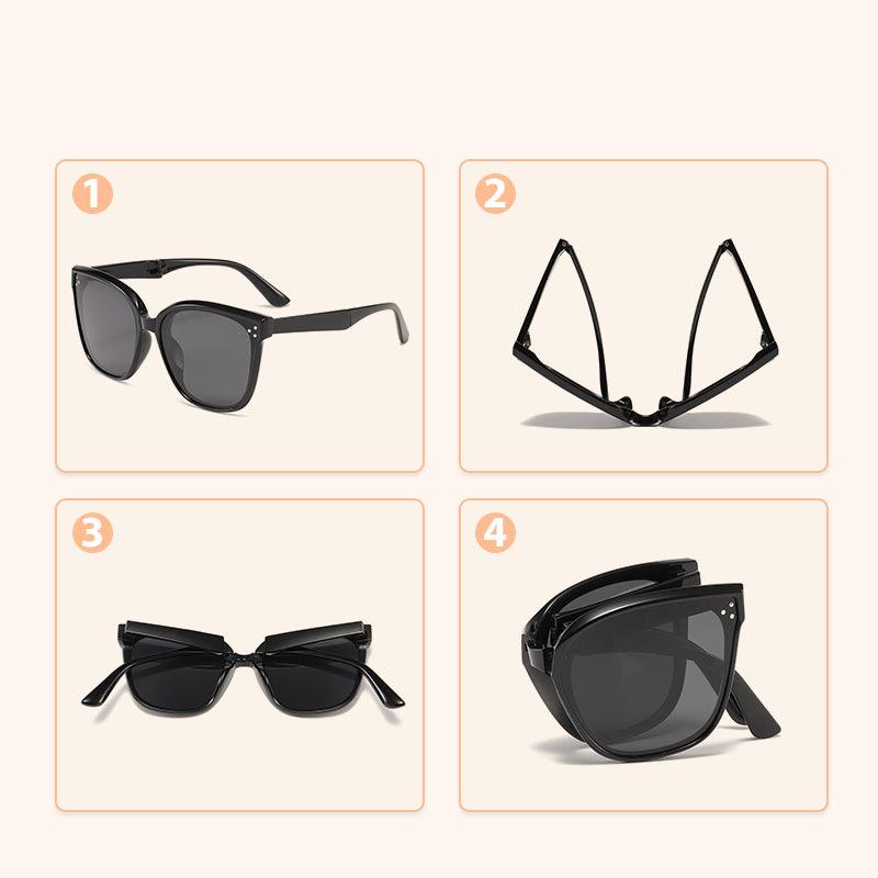 Fabufabu Fashion Folding Sunglasses Polarized, 100% UV Protection for Men Women - starcopia design store