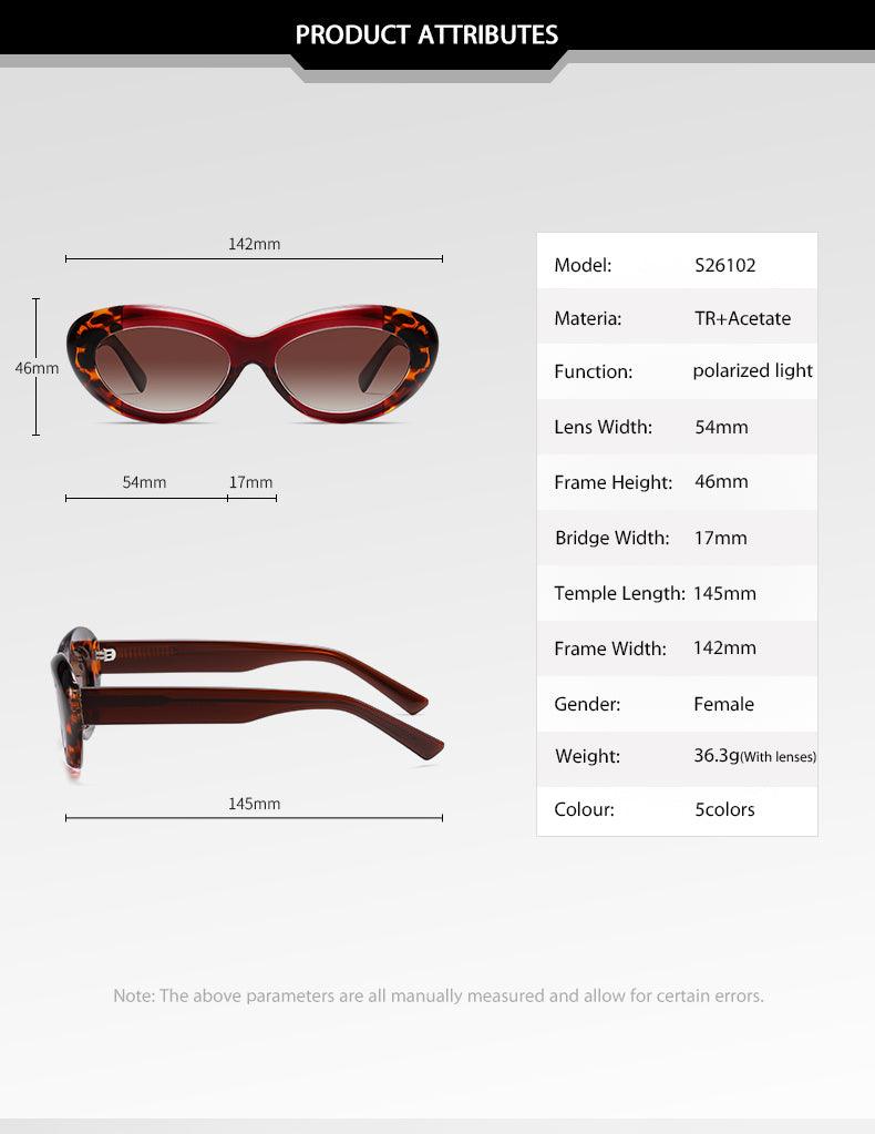 Fabufabu Retro butterfly frame trendy sunglasses polarized lenses for Lady - starcopia design store