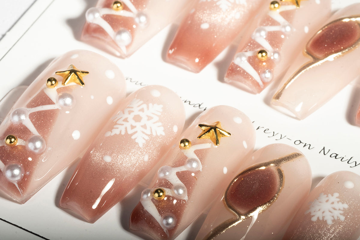 Fabufabu 3d Press On Nails - Handmade Unique Fake Nails, Artistic Design - starcopia design store