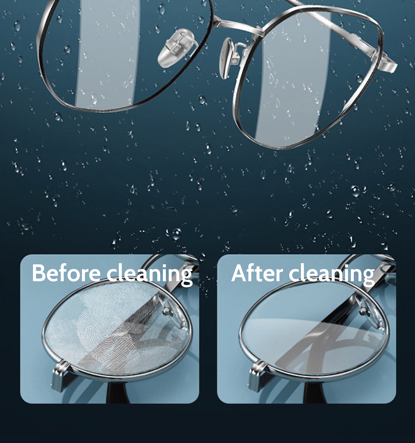 Ultrasonic eyeglass cleaner, 300 ml portable professional - starcopia design store