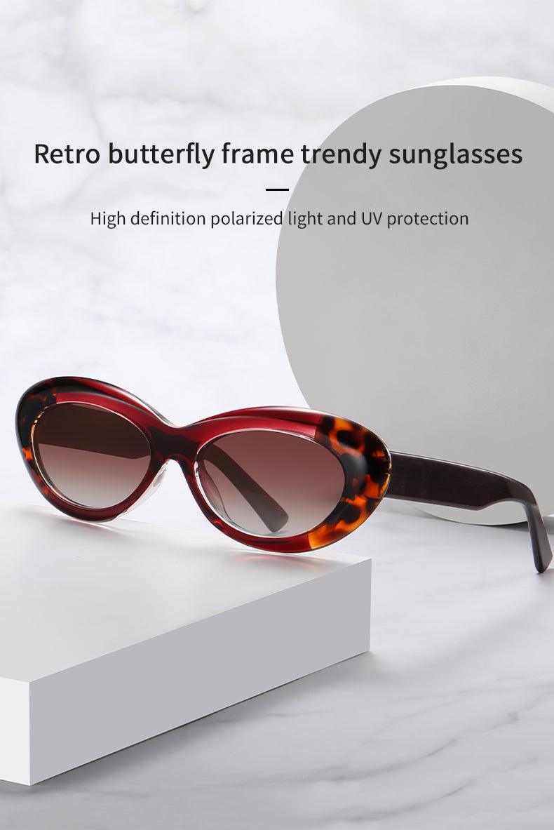 Fabufabu Retro butterfly frame trendy sunglasses polarized lenses for Lady - starcopia design store