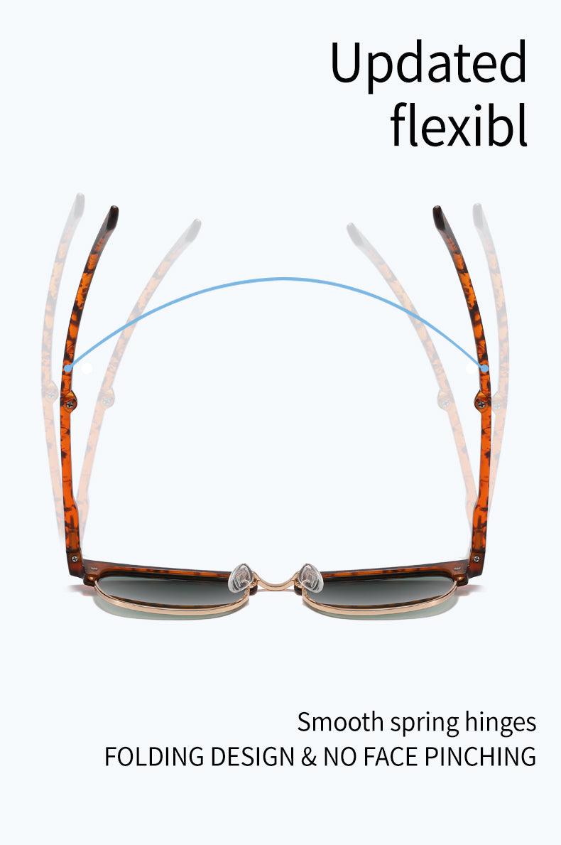 Fabufabu Folding Semi Rimless Polarized Sunglasses for Men and Women - starcopia design store