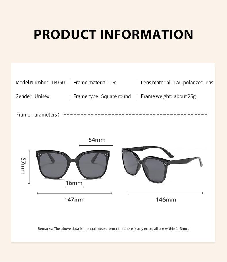 Fabufabu Fashion Folding Sunglasses Polarized, 100% UV Protection for Men Women - starcopia design store