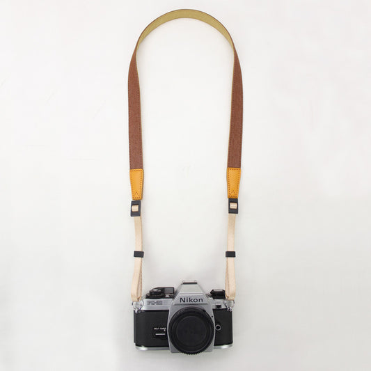 Cotton Denim Narrow Camera Shoulder Strap - starcopia design store