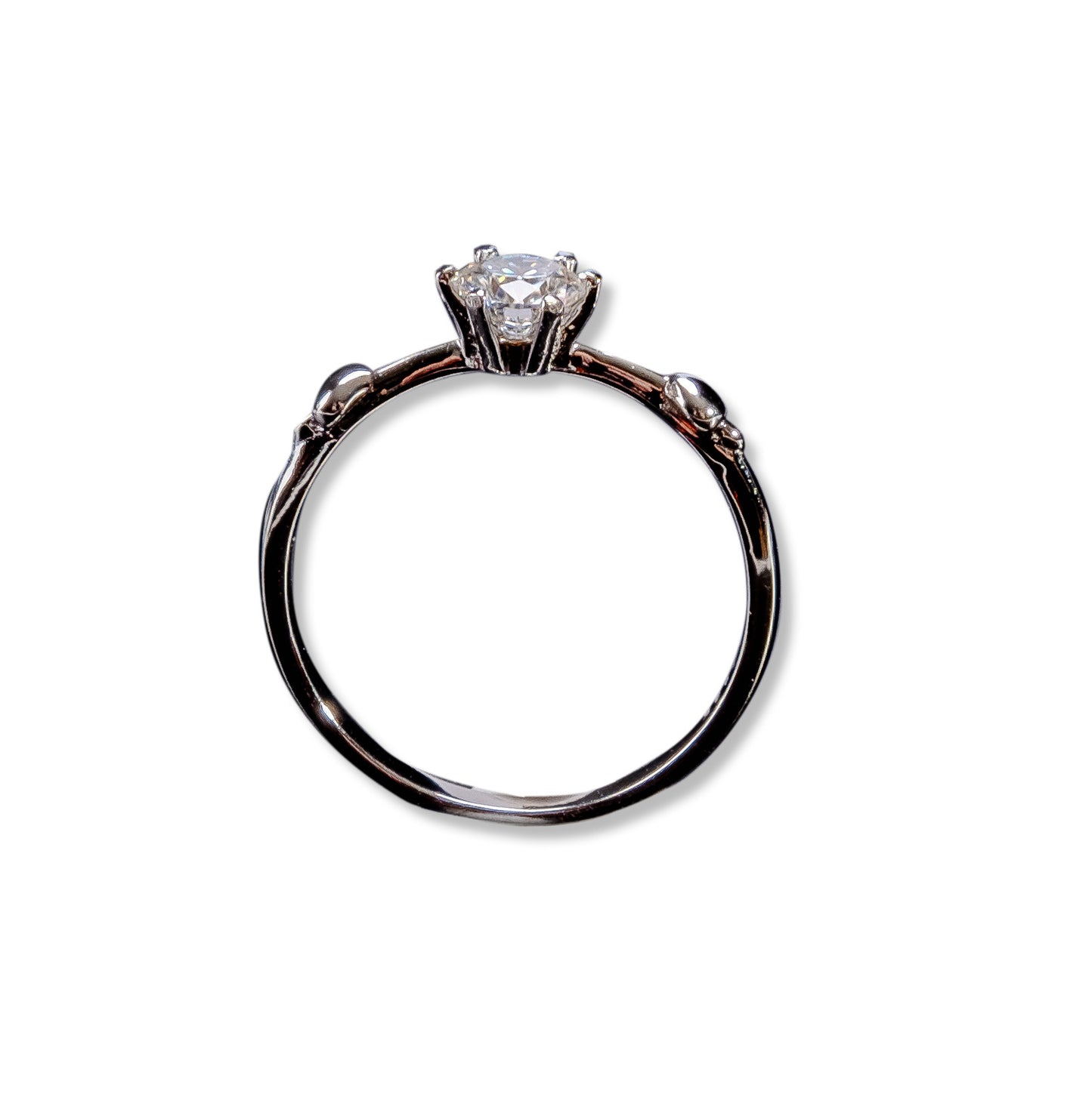 Fabufabu Solitaire Moissanite Heart-to-Heart Ring - starcopia design store