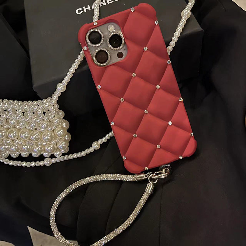 iPhone 17 Pro Max Case Silver Stone Quilted Case