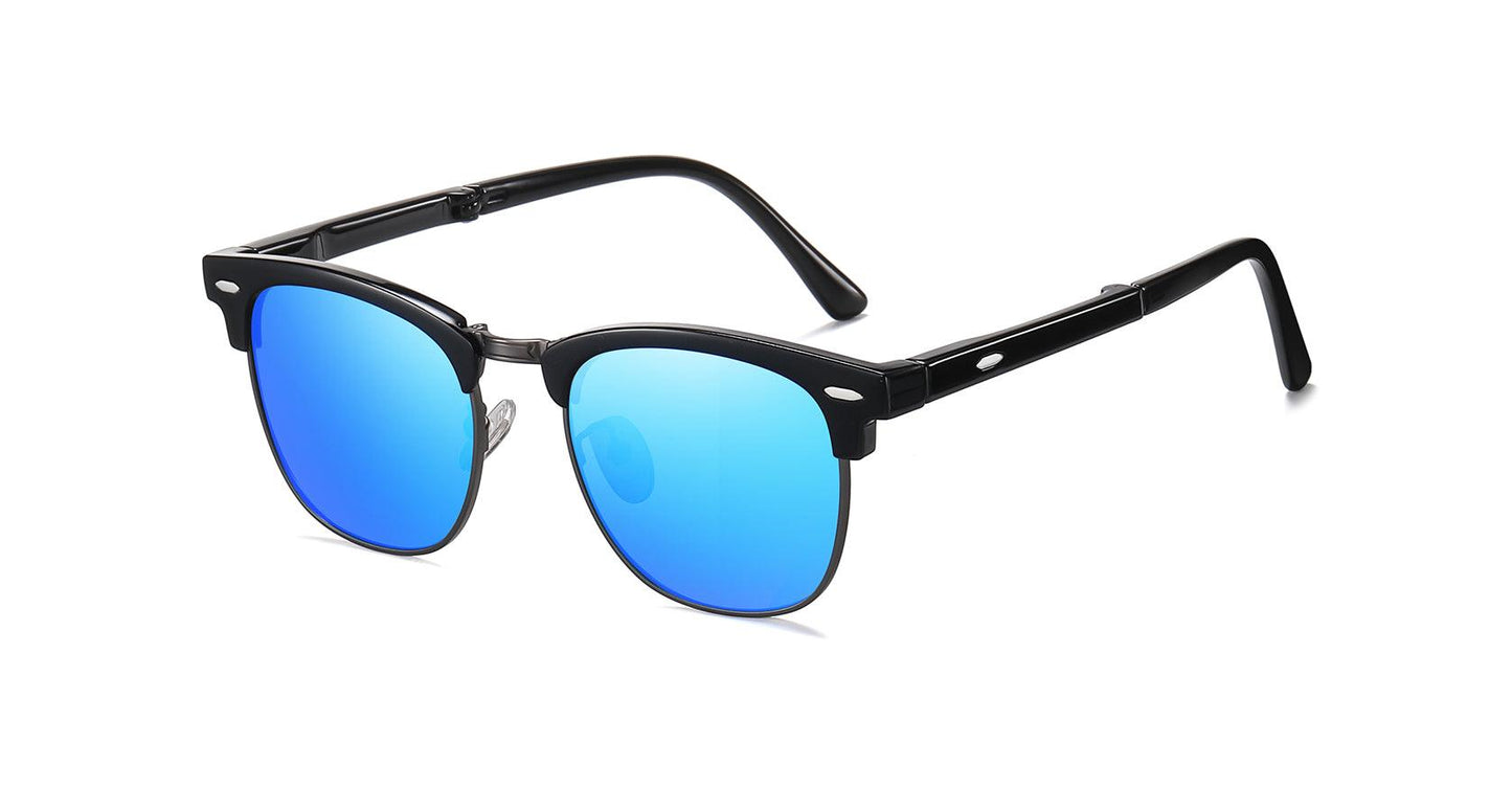Fabufabu Folding Semi Rimless Polarized Sunglasses for Men and Women - starcopia design store