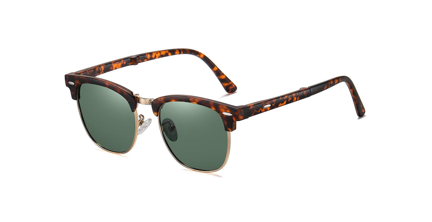 Fabufabu Folding Semi Rimless Polarized Sunglasses for Men and Women - starcopia design store