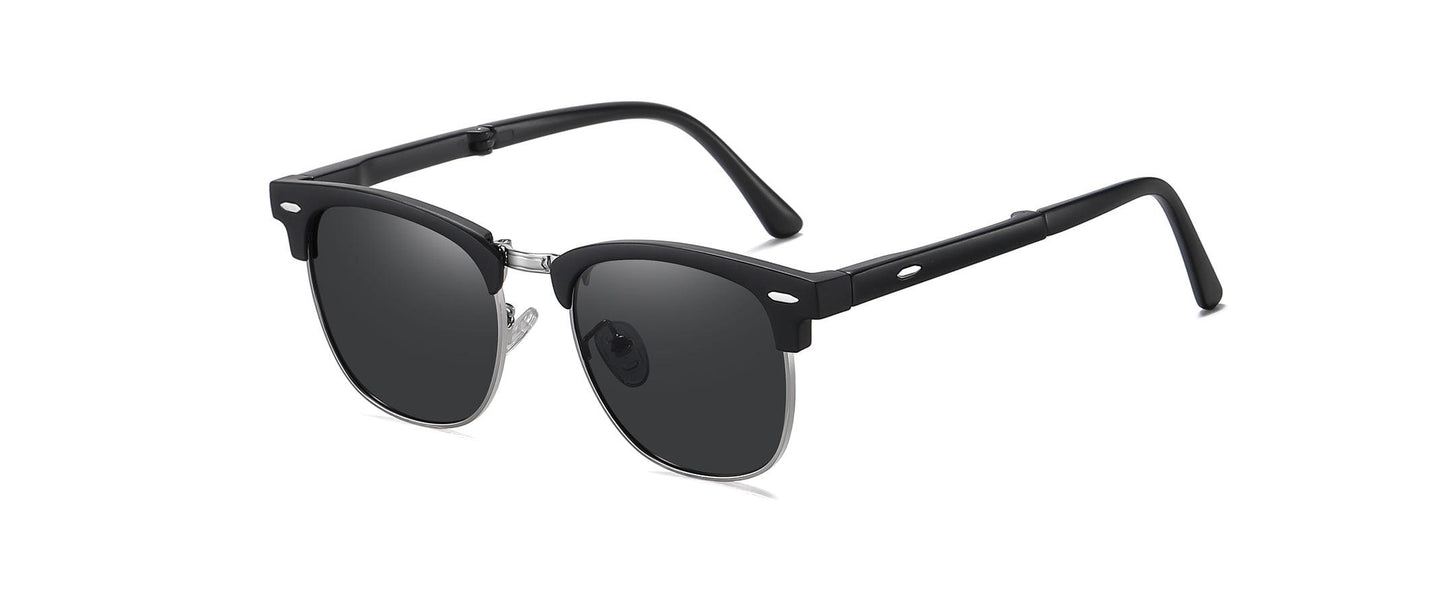 Fabufabu Folding Semi Rimless Polarized Sunglasses for Men and Women - starcopia design store