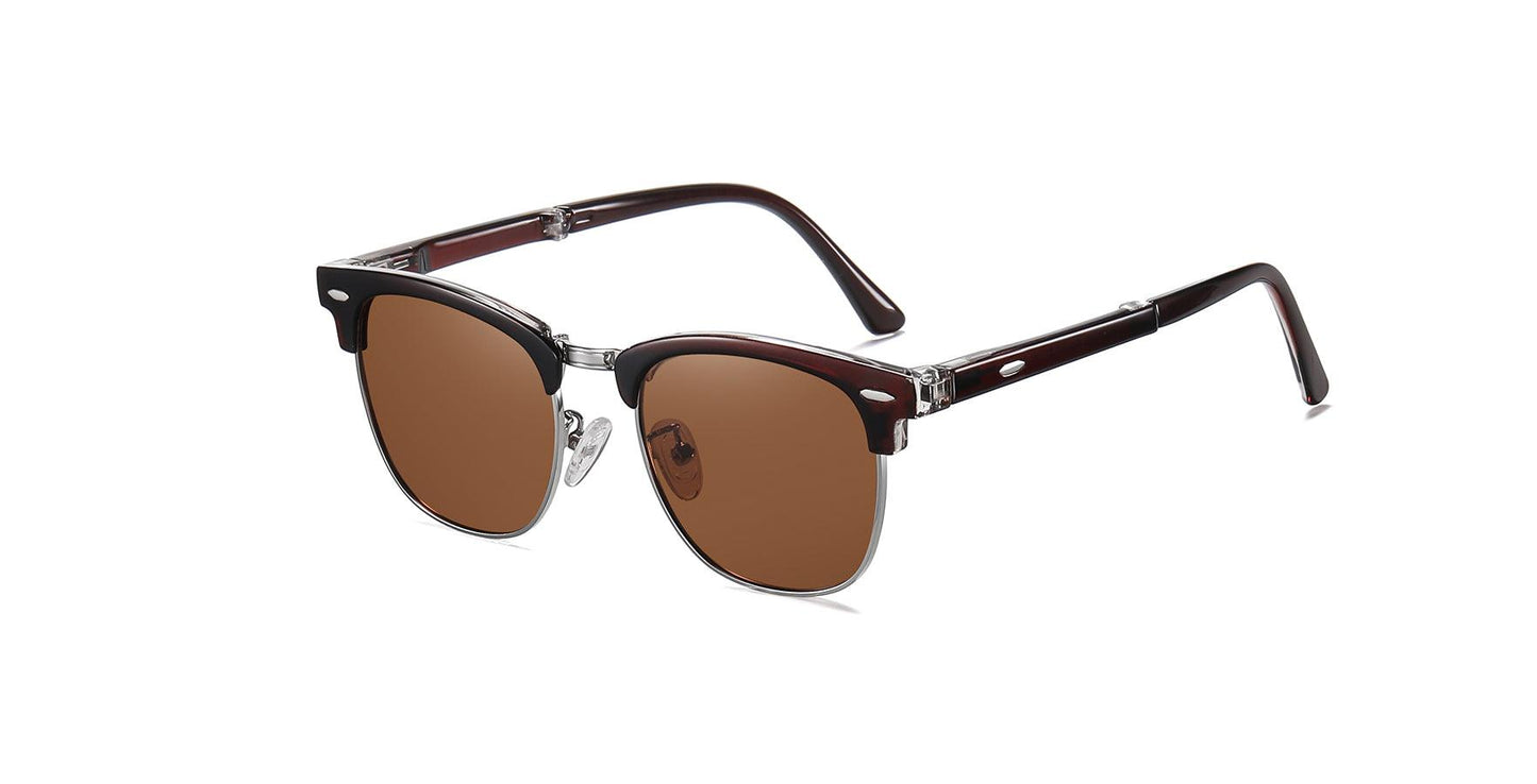 Fabufabu Folding Semi Rimless Polarized Sunglasses for Men and Women - starcopia design store