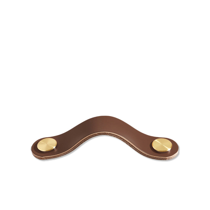 brass leather door handle - starcopia design store