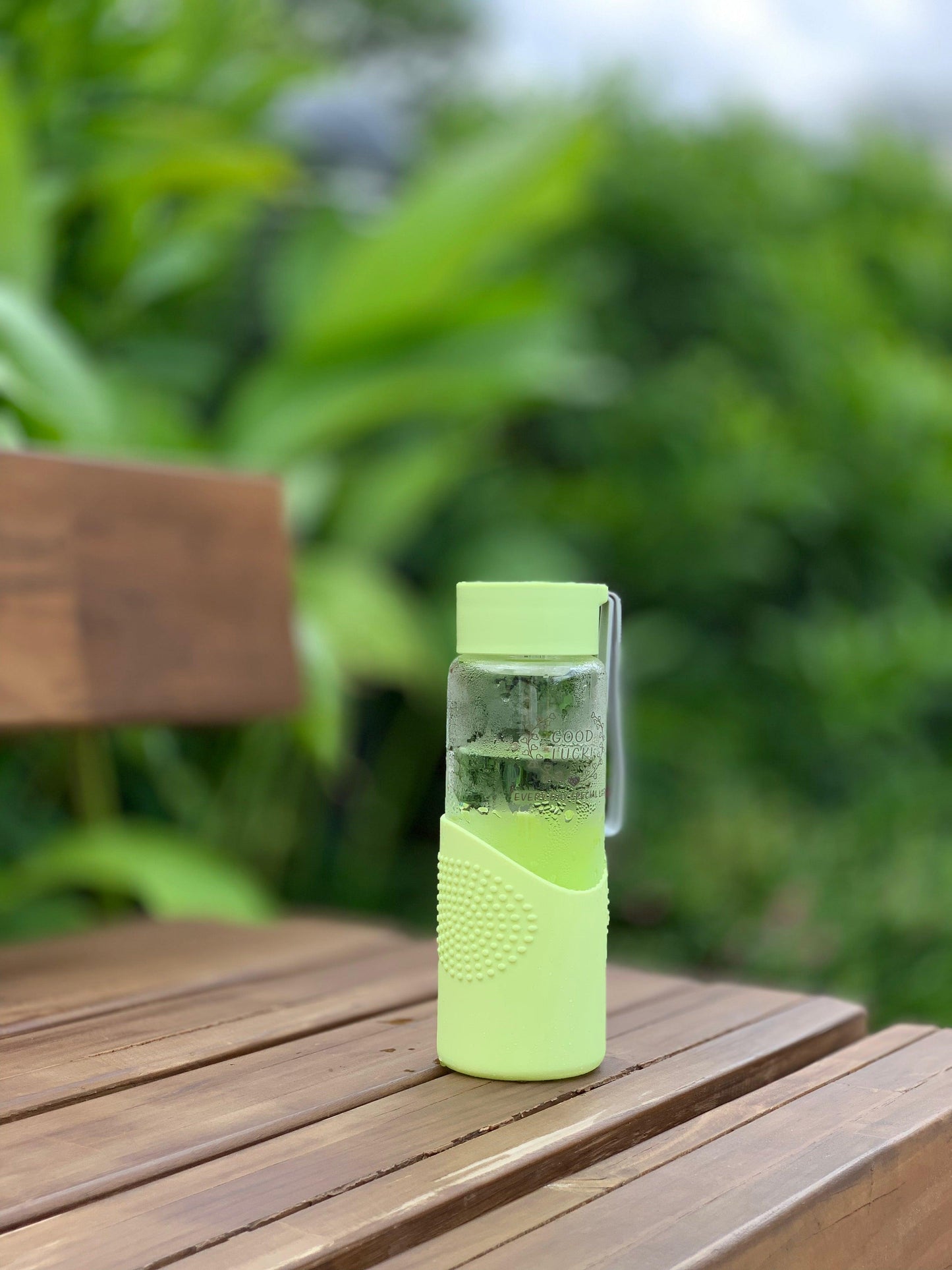 350ml Glass Water Bottle with Silicone Sleeve - starcopia design store