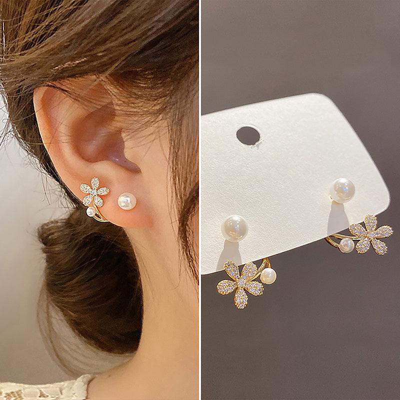 Fabufabu Pearl Flower Earrings - starcopia design store