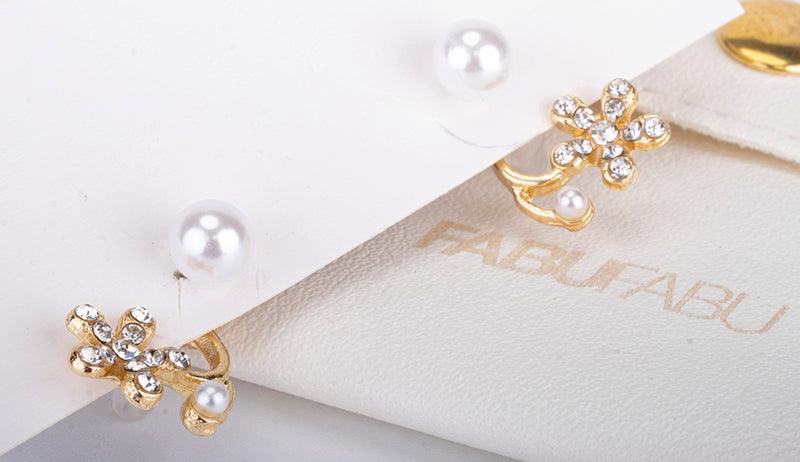 Fabufabu Pearl Flower Earrings - starcopia design store