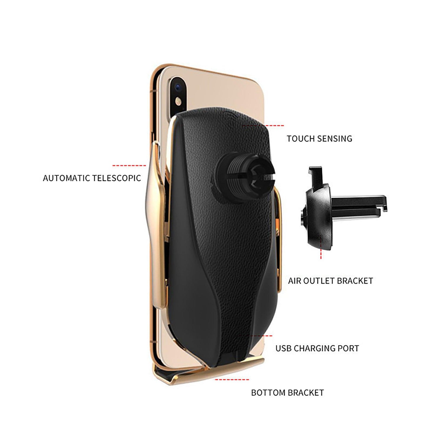 Car Wireless Charger Auto Clamping Smart Sensor - starcopia design store