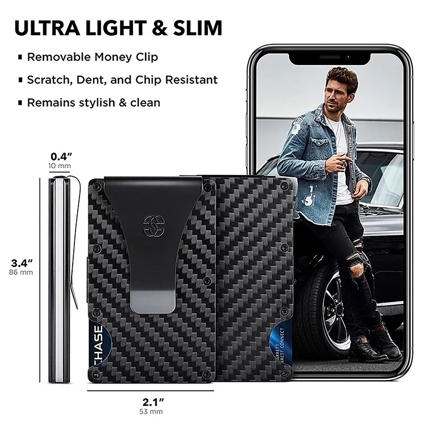 Carbon Fibre RFID Card Case Wallet - starcopia design store
