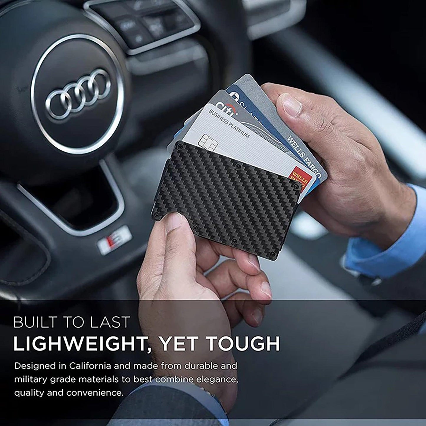 Carbon Fibre RFID Card Case Wallet - starcopia design store