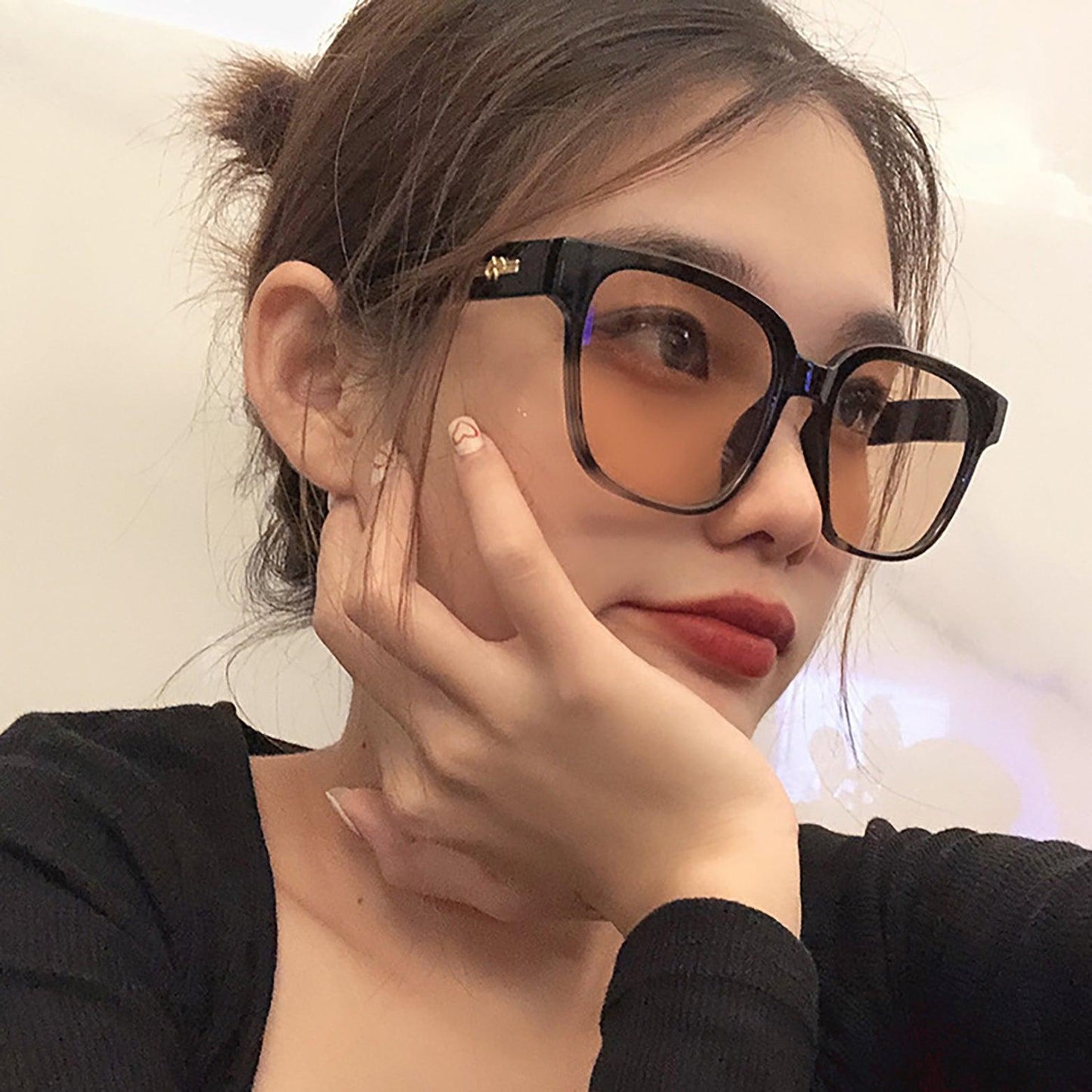 Japanese and Korean style cat eye brown sunglasses - starcopia design store