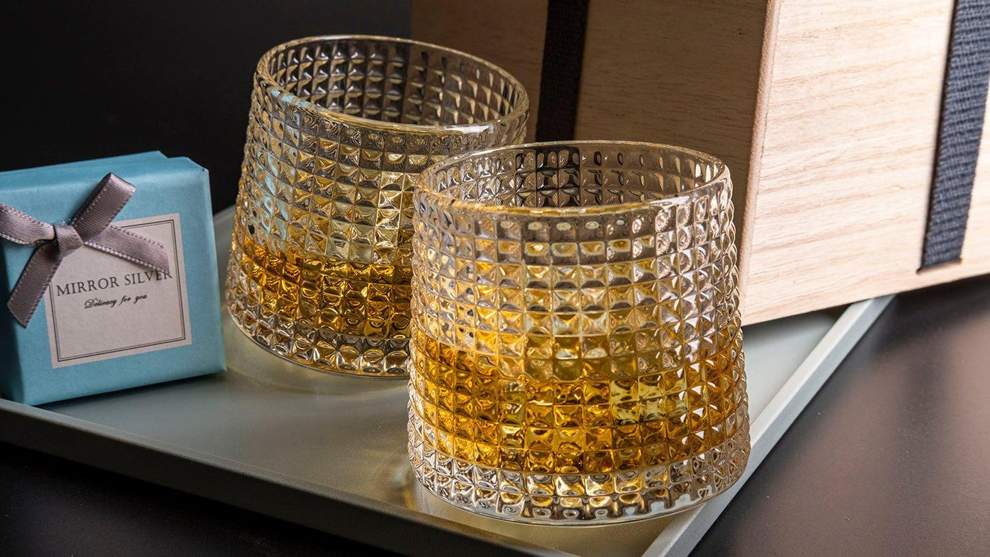 Japanese Roman Swing Whiskey Glass Best Friends Gathering 4 Pack - starcopia design store