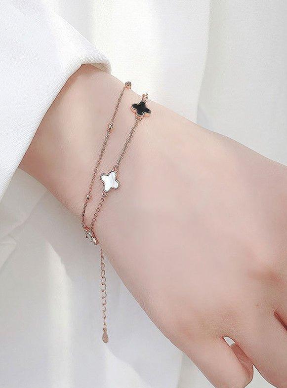 Less is More! Fabufabu Sterling Silver Clover Bracelet - starcopia design store