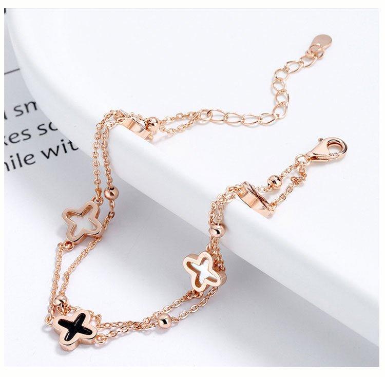 Less is More! Fabufabu Sterling Silver Clover Bracelet - starcopia design store