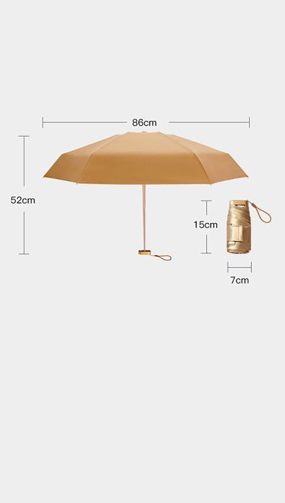 Mini UV Folding Rain Manual Umbrella - starcopia design store