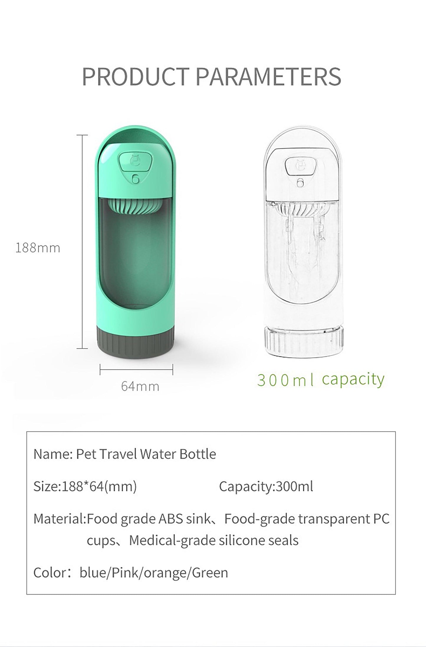 Portable Water Bottle for Pets - starcopia design store