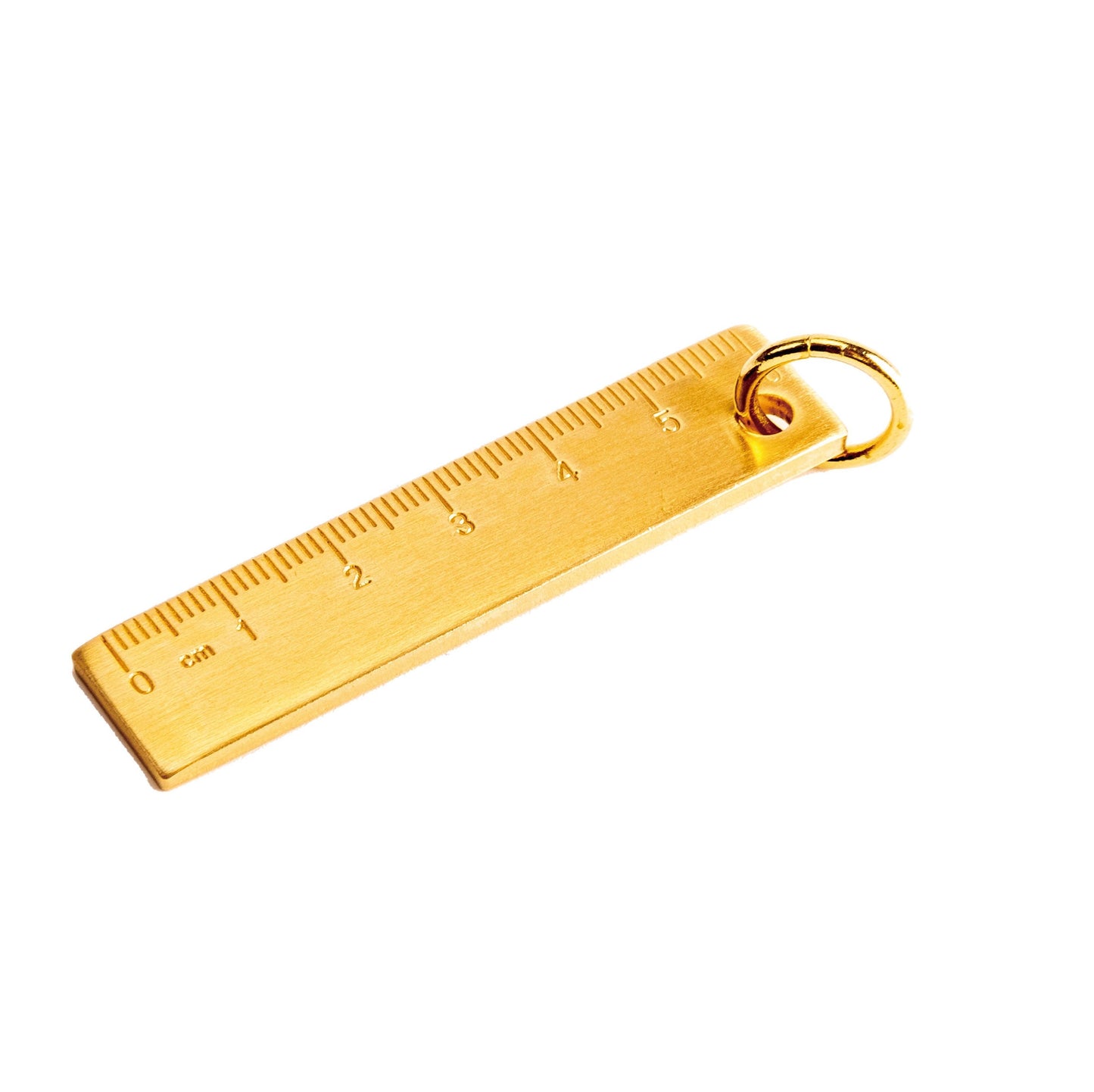 Pure Brass Small Copper Ruler Keychain - starcopia design store