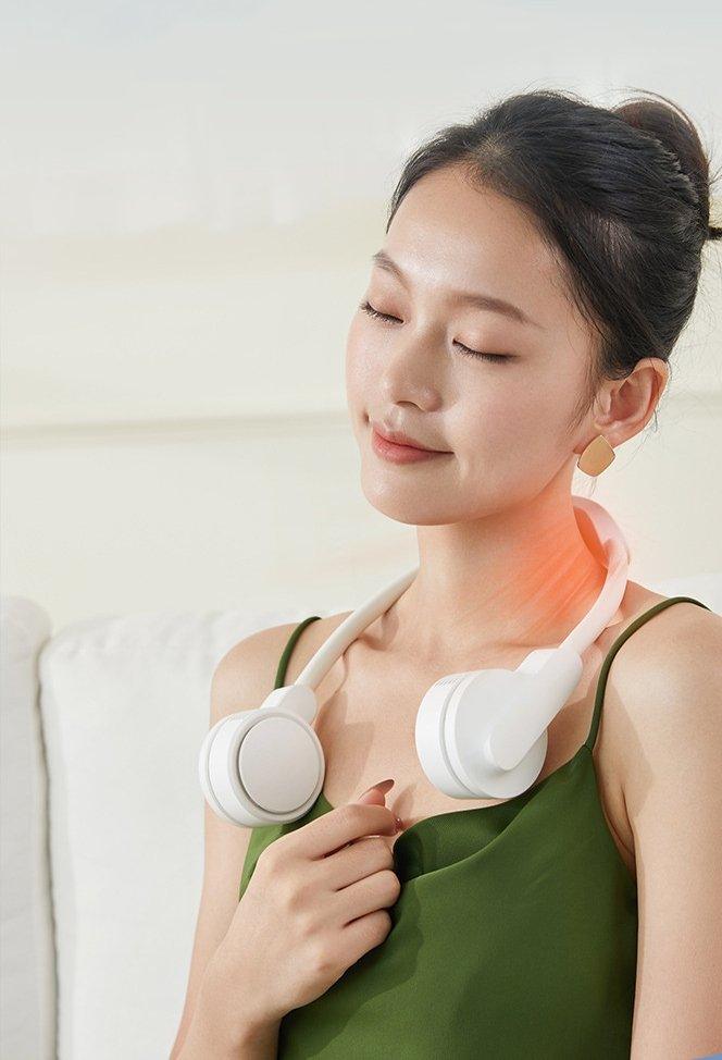 Two-in-one neck-mounted cooling and heating fan - starcopia design store