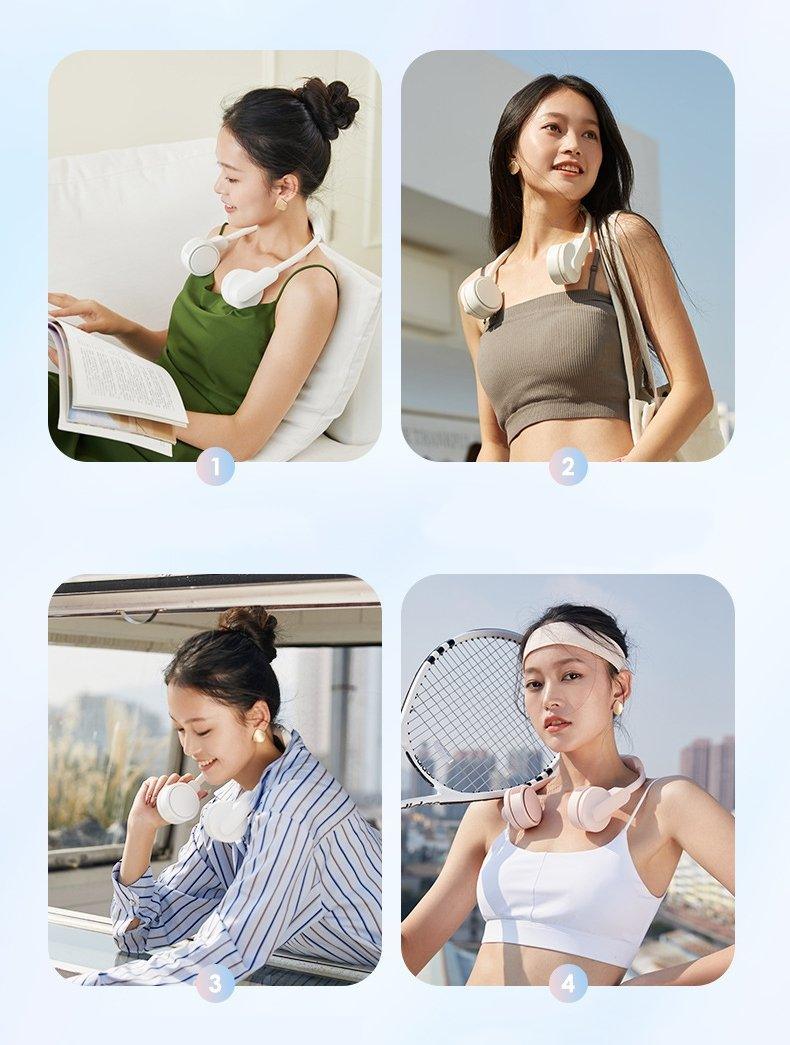 Two-in-one neck-mounted cooling and heating fan - starcopia design store