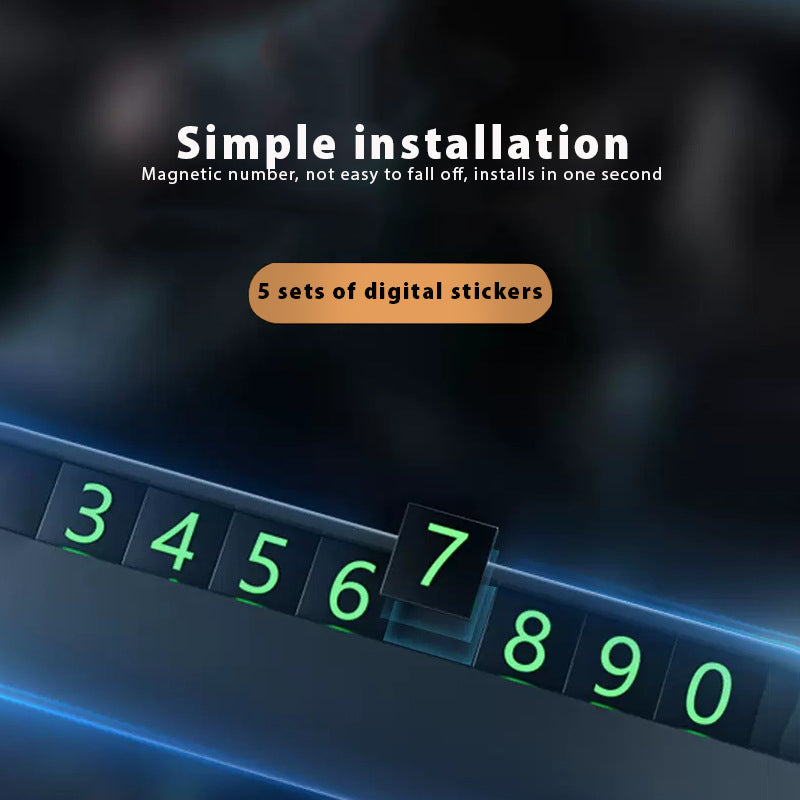 Car Temporary Parking Card Plate