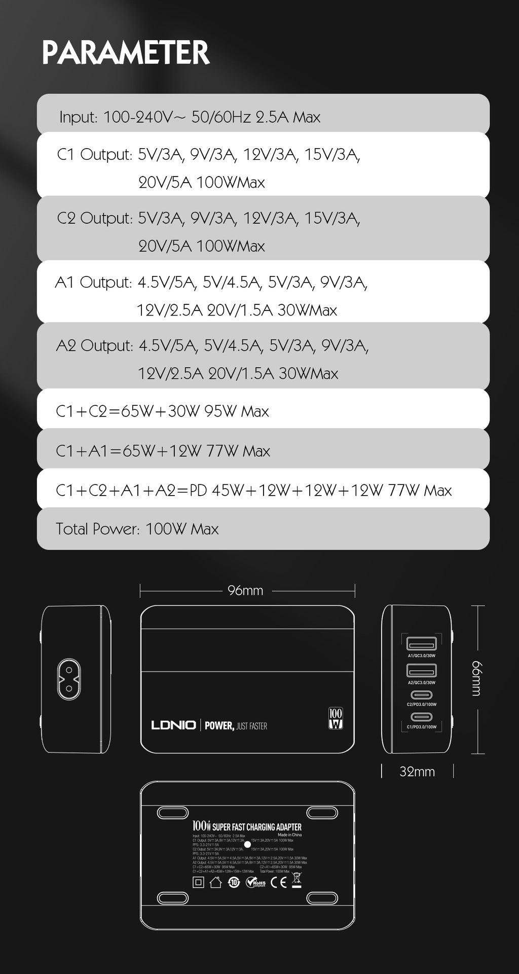 GaN 100W desktop super charger - starcopia design store