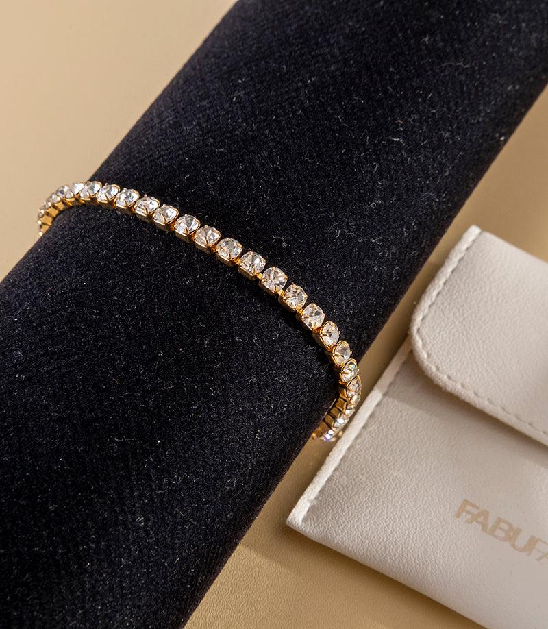 Gold Plated Zircon Bracelet | Bracelet Gold Bracelet | Zircon Bracelet | Diamond Like Bracelet | Stainless Bracelet - starcopia design store