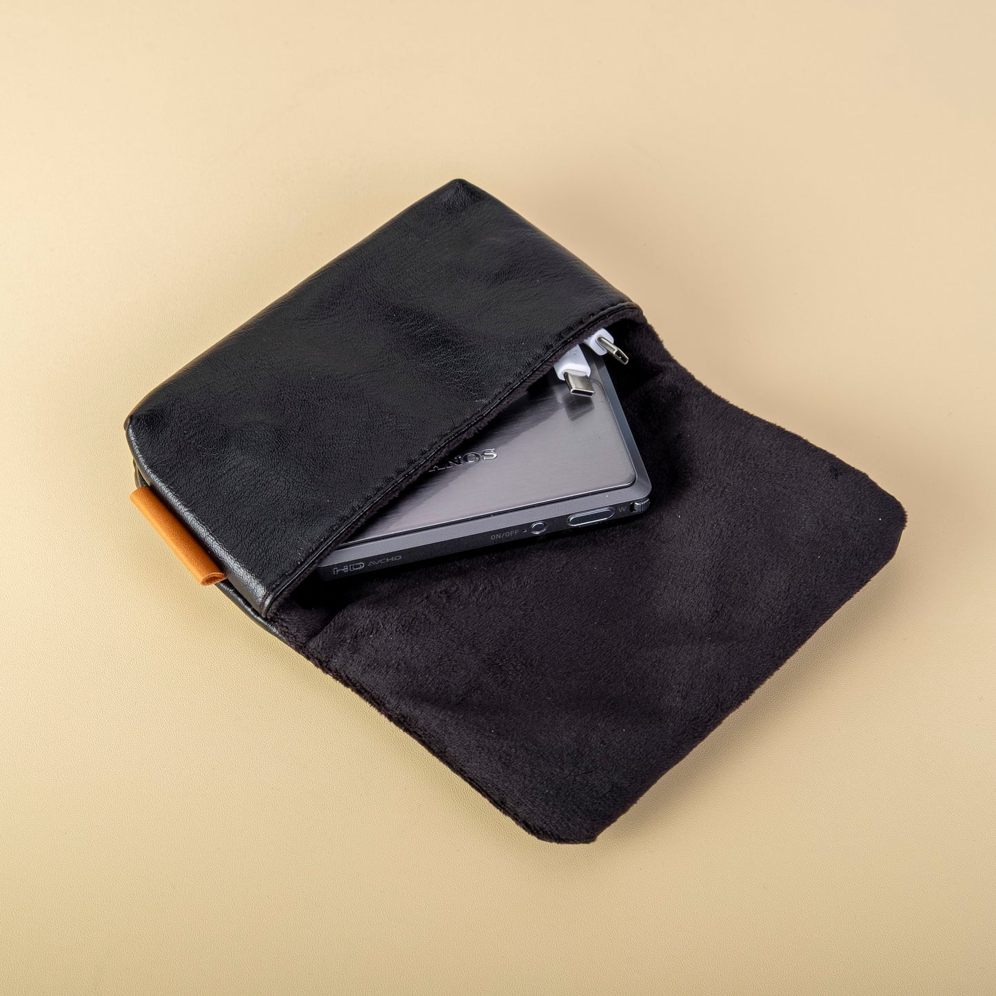 Soft PU Leather Camera Pouch
