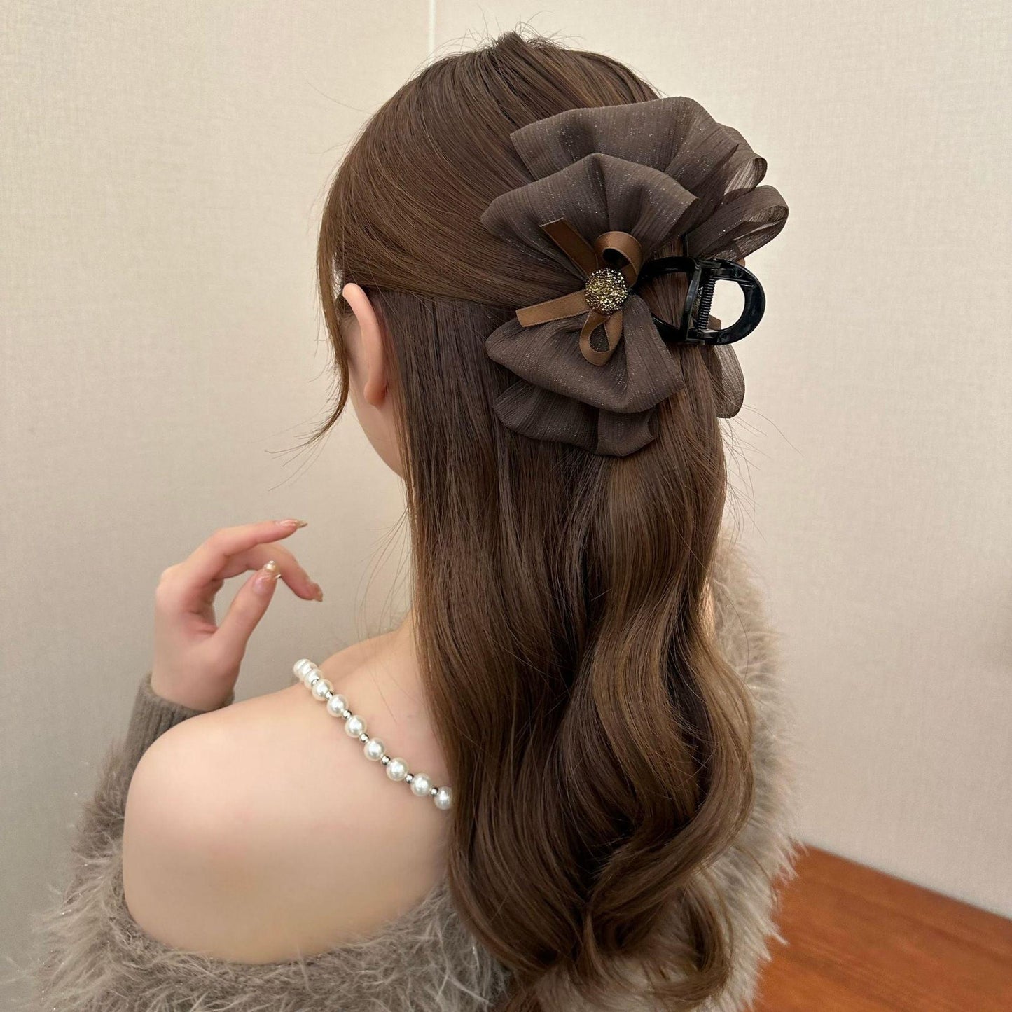 Fabufabu Chiffon Bowknot Hair Claw Clips - starcopia design store