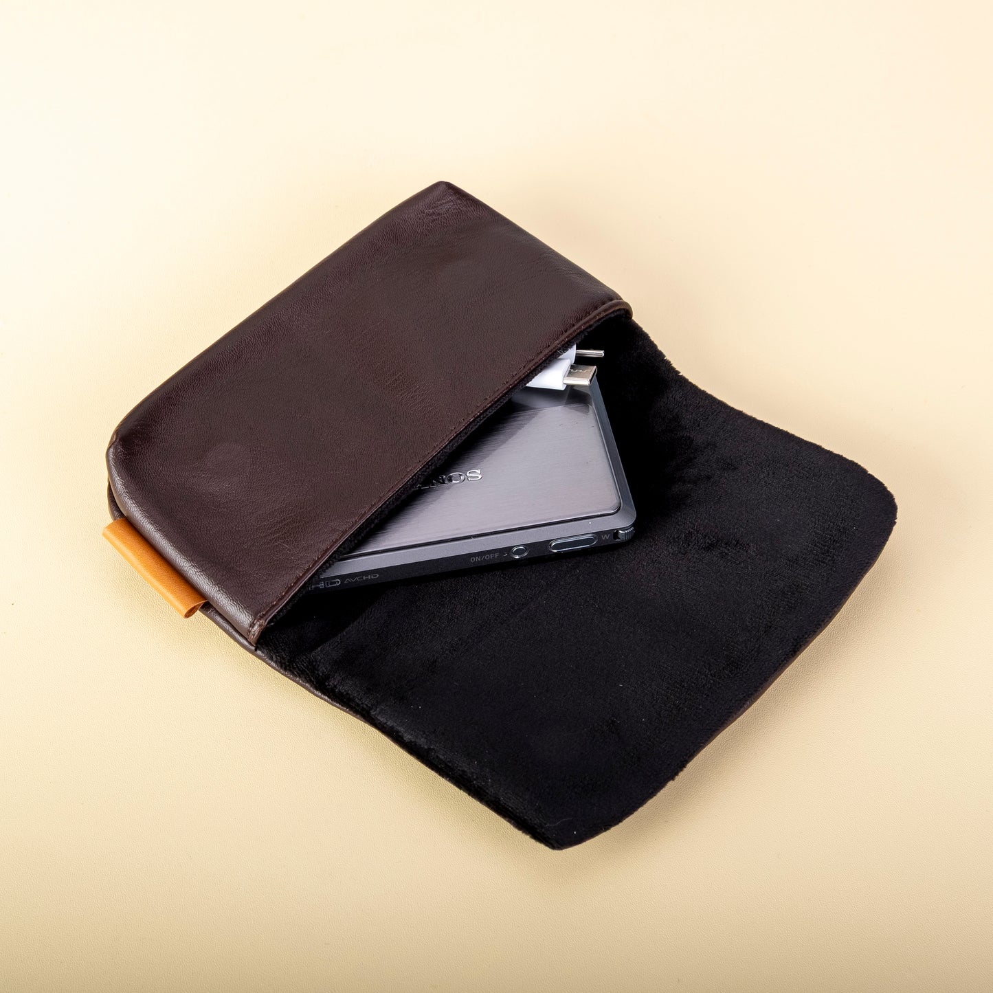 Soft PU Leather Camera Pouch