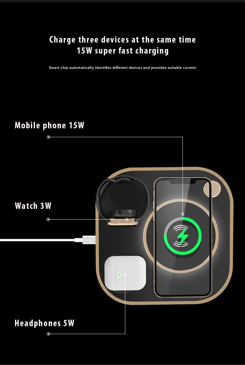 附15W快速無線充電器的檯燈