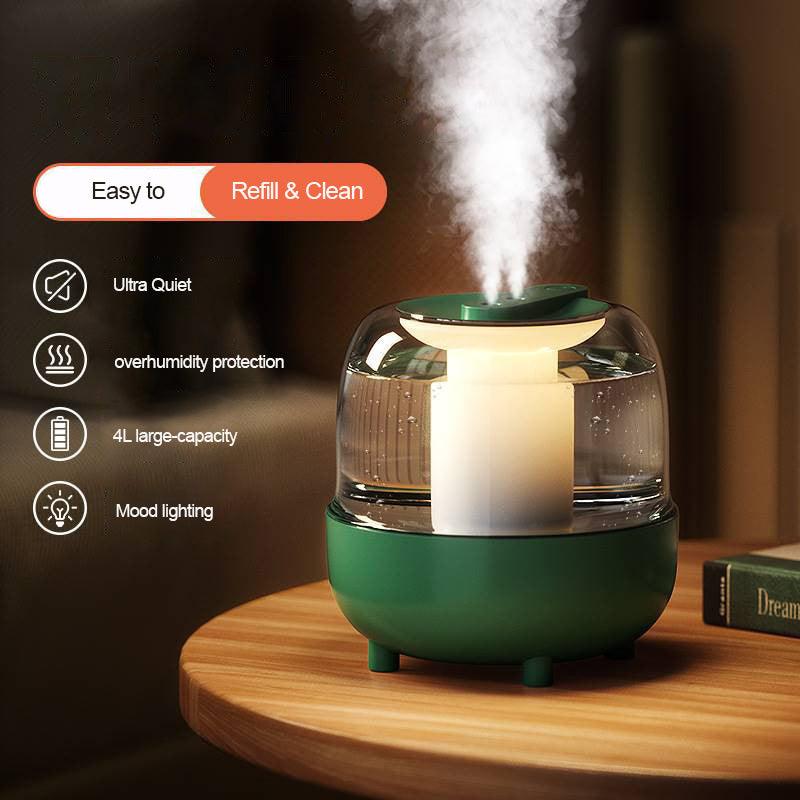 4L Humidifiers for Bedroom Large Room, 2 in 1 Humidifier and Aroma Diffuser, Ultra Quiet Timer,  Dual 360° Rotation Nozzles, Cool Mist Humidifier Auto Shut-Off - starcopia design store