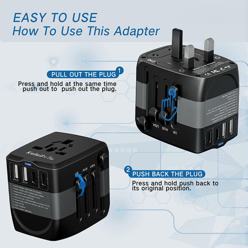 Fabufabu Universal Travel Adapter with International Plug - starcopia design store