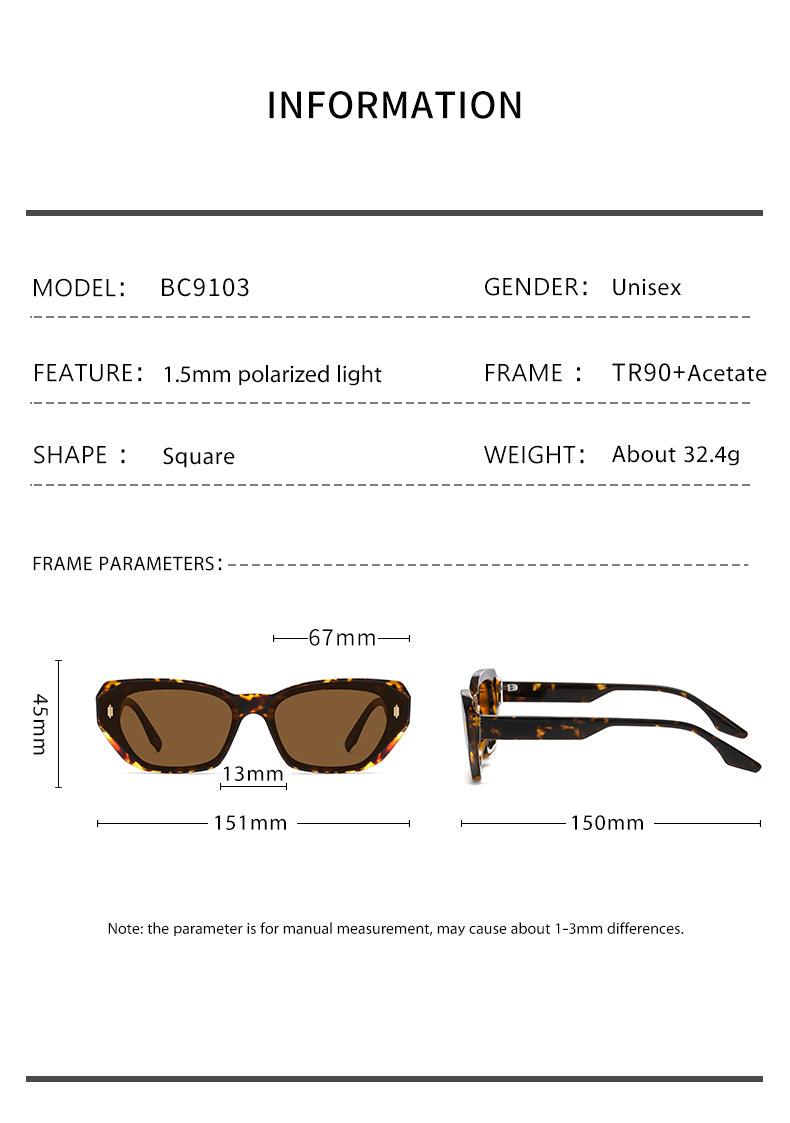 Fabufabu 90’s Vintage Trendy Rectangle Sunglasses for Women & Men